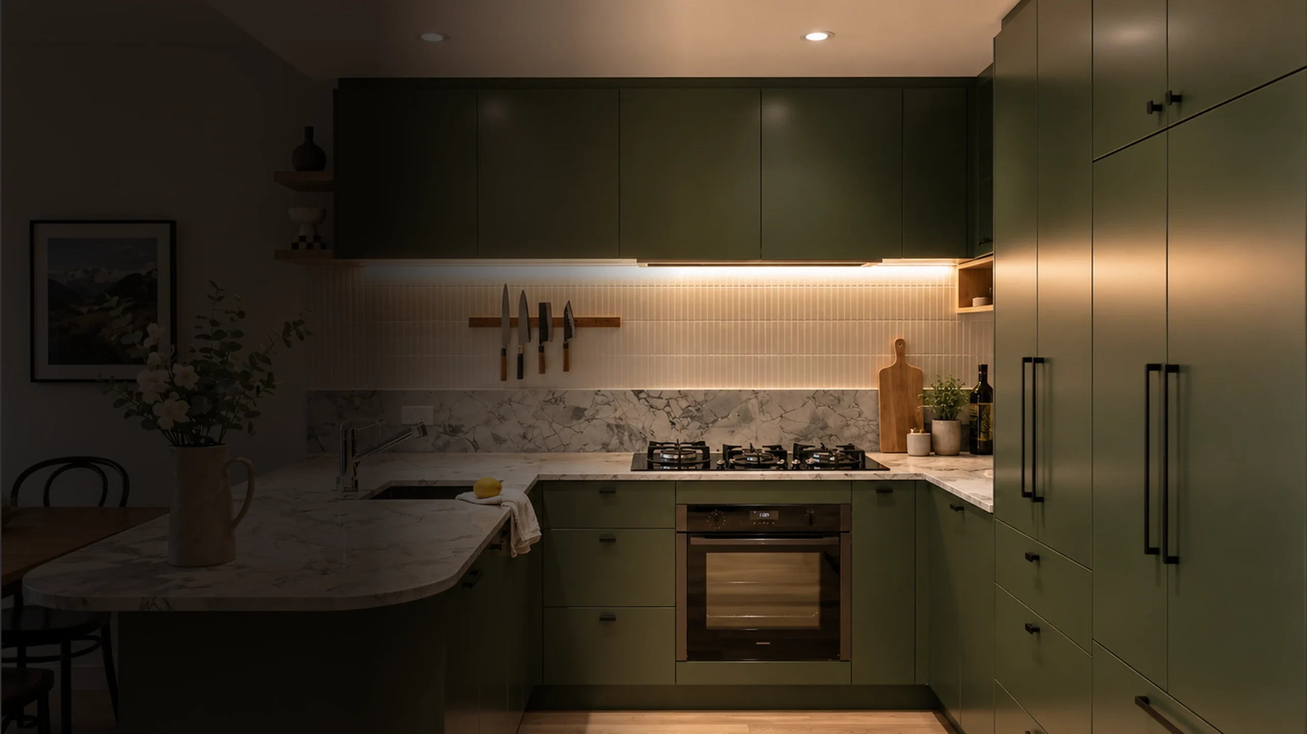 modern custom kitchen project in austin